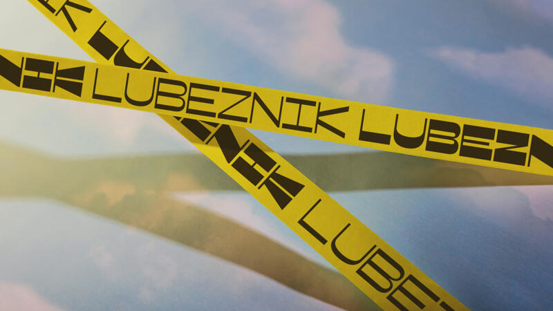 Lubeznik logo printed on yellow tape